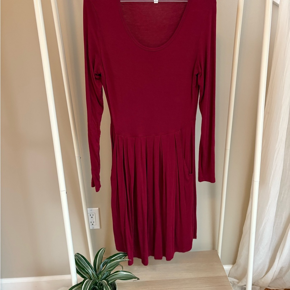 Amazon dark red dress